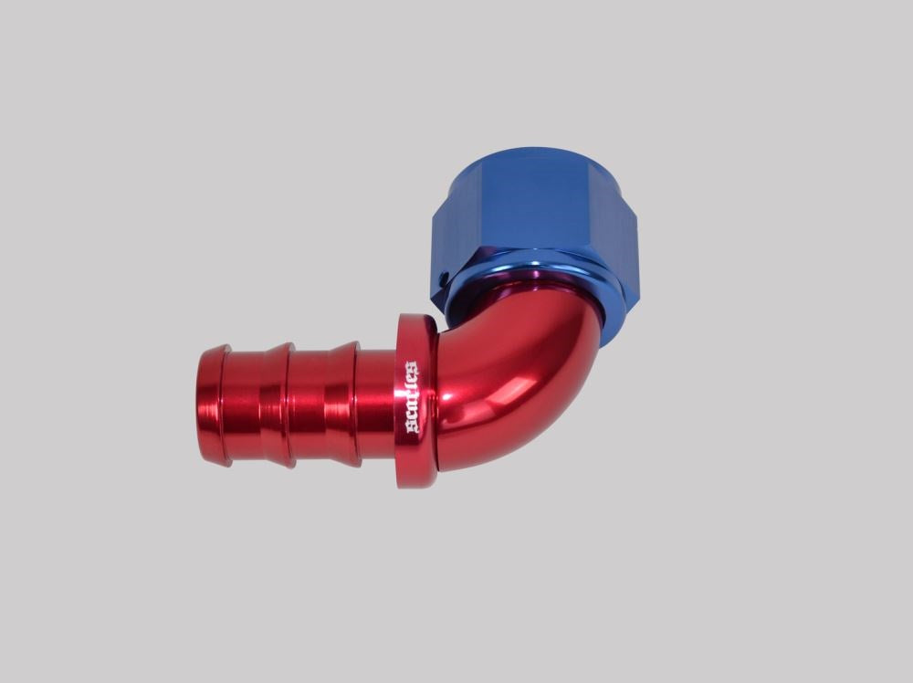 Push Lock Fitting 90 Degree AN12-19.05mm Barb Black