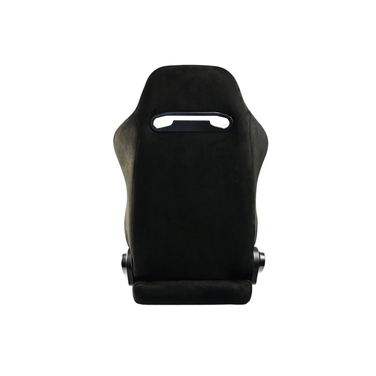 Black car seat cover on a white background