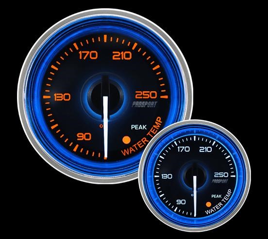 Prosport Water Temperature Gauge 52mm Crystal Blue Series
