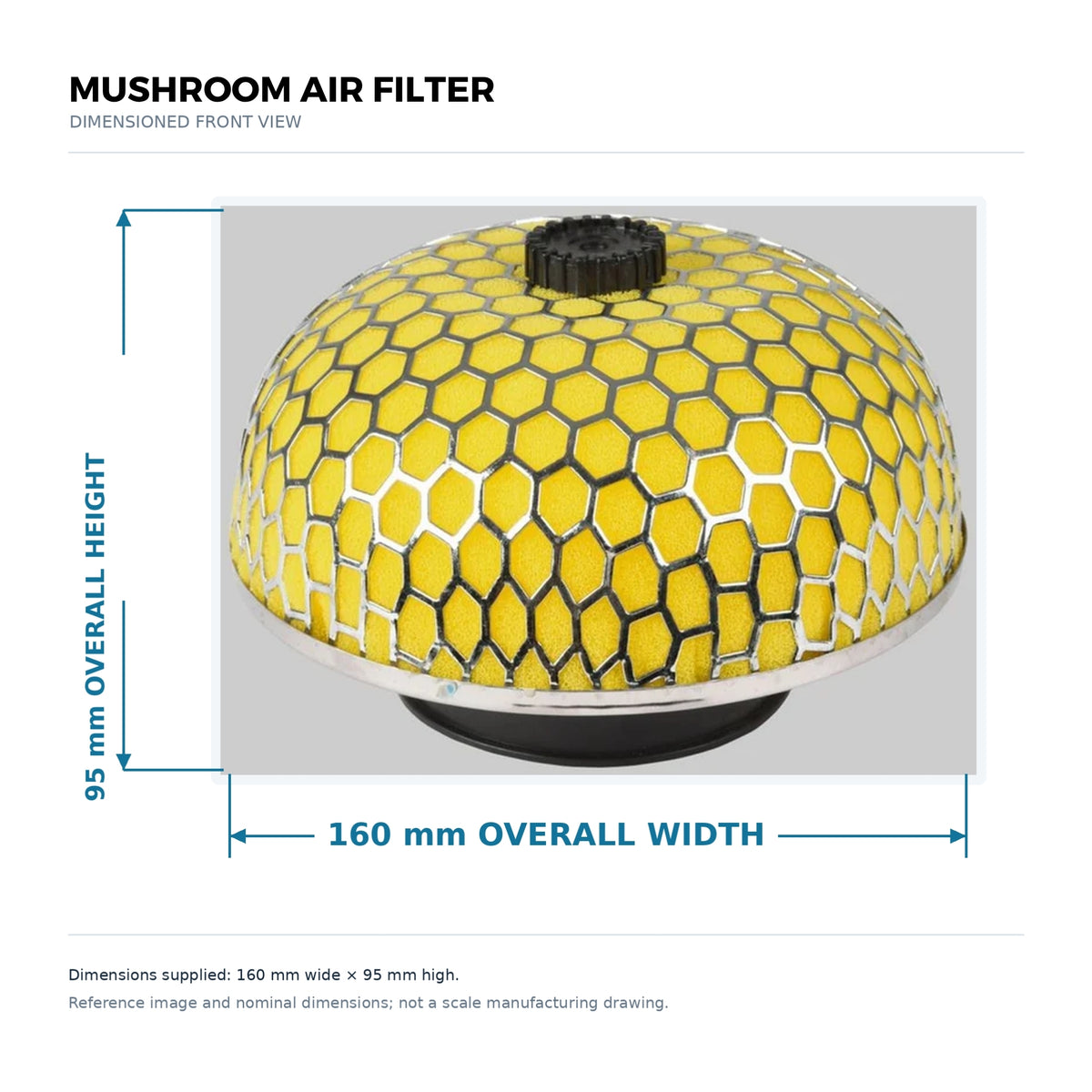Yellow Mushroom Air Filter 3"