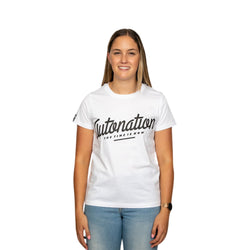 Autonation Womens Italic Tee - white