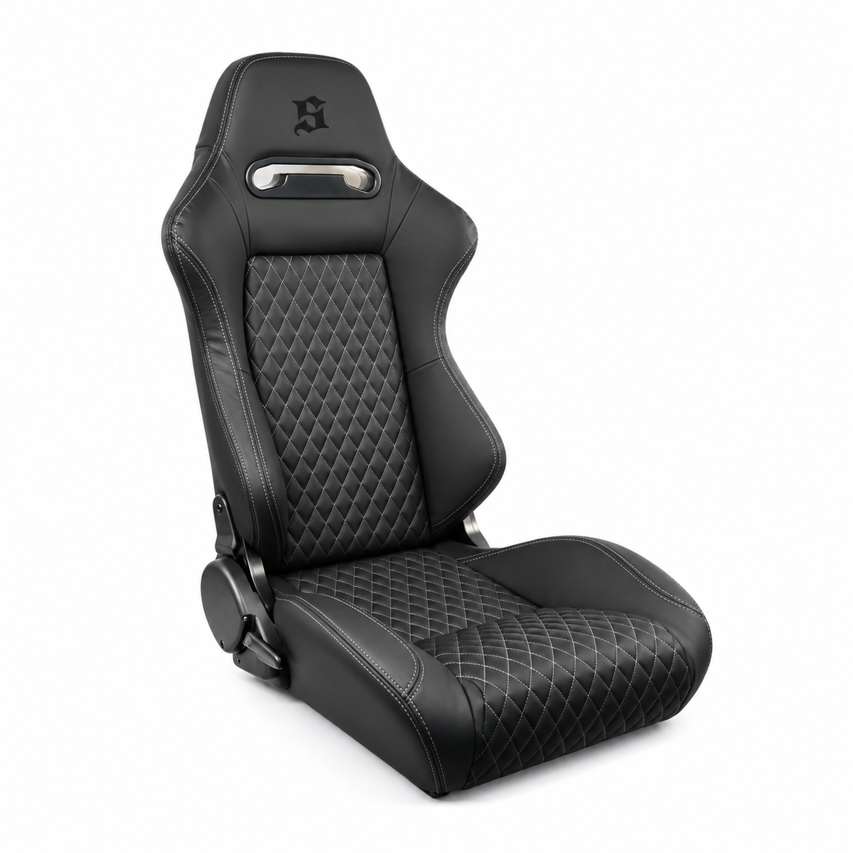 Bucket Seat Reclinable - Checker style black