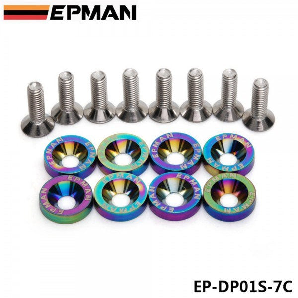 EPMAN 8PCS/Pack Dress Up Fender Washers Neo Chrome
