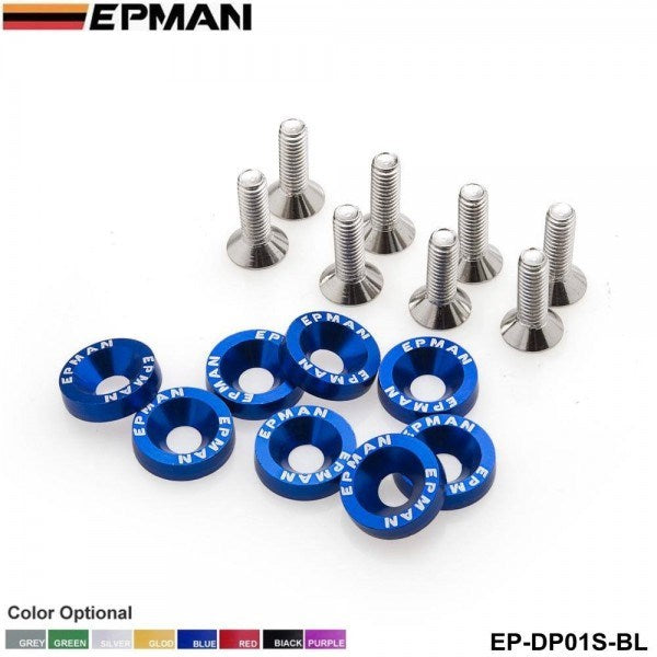 EPMAN 8PCS/Pack Dress Up Fender Washers Blue