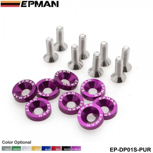 EPMAN 8PCS/Pack Dress Up Fender Washers Purple