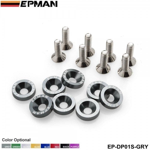 EPMAN 8PCS/Pack Dress Up Fender Washers Grey