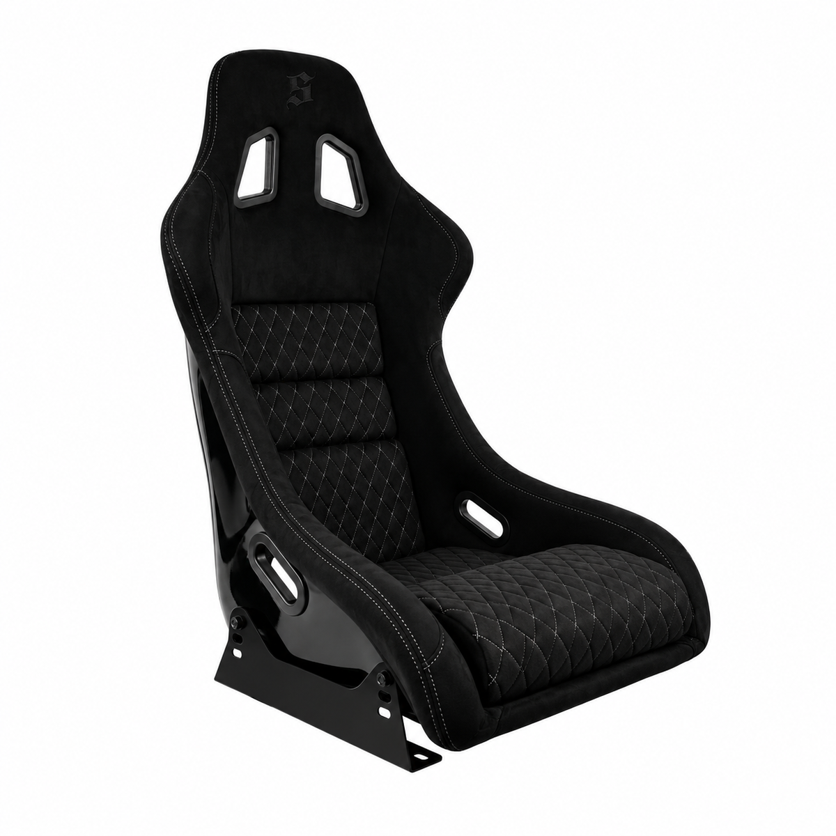 Bucket Seat - Black Checker Fabric (Large)