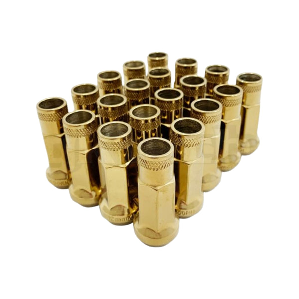 GKTECH M12X1.25 GOLD OPEN ENDED LUG NUTS (PACK OF 20)