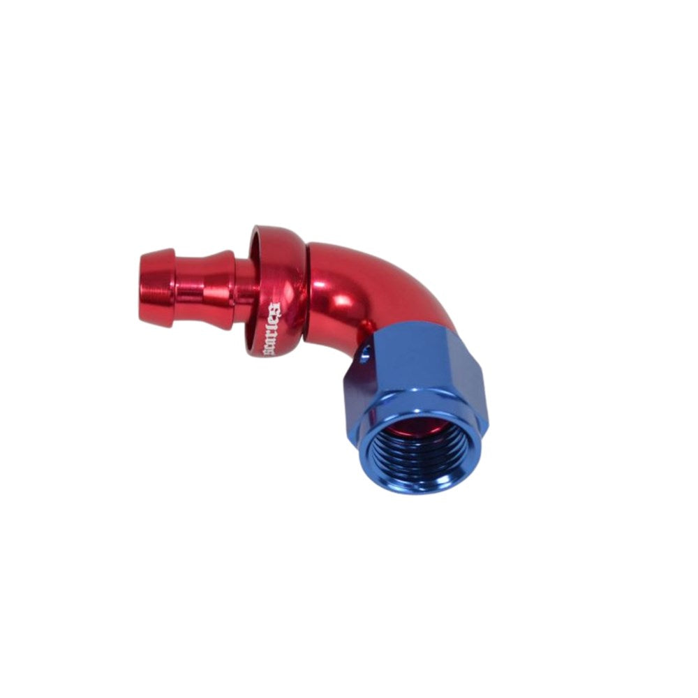 Push Lock Fitting 90 Degree AN4-6.35mm Barb