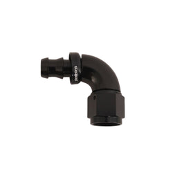 Hose Fitting AN10 Push Lock 90 Degree Black