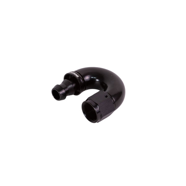 Hose Fitting AN10 Push Lock 180 Degree - Black