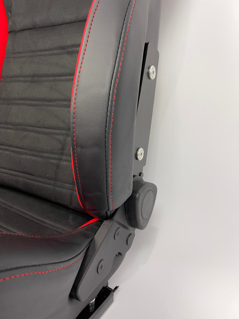 Bucket Seat Reclinable - Premium Style Black/Red