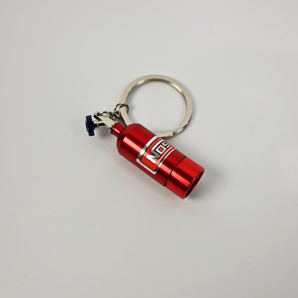 NOS Bottle Keychain with LED - Red