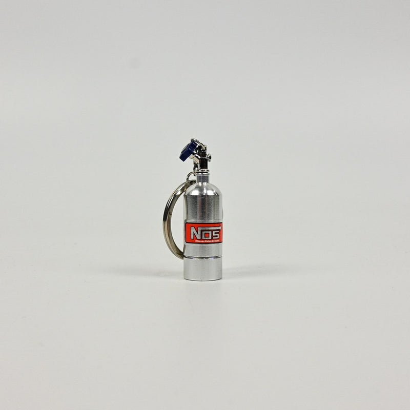 NOS Bottle Keychain with LED - Silver