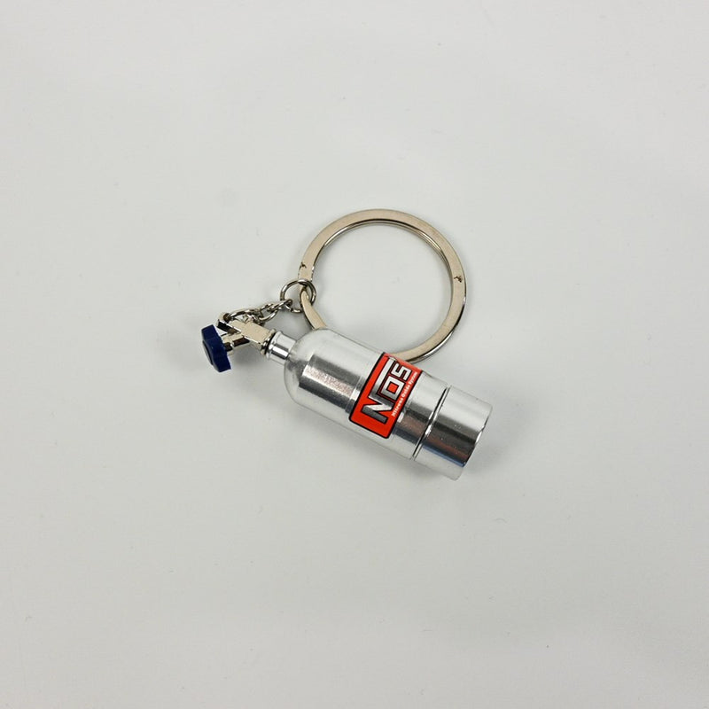 NOS Bottle Keychain with LED - Silver