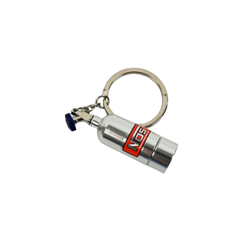 NOS Bottle Keychain with LED - Silver