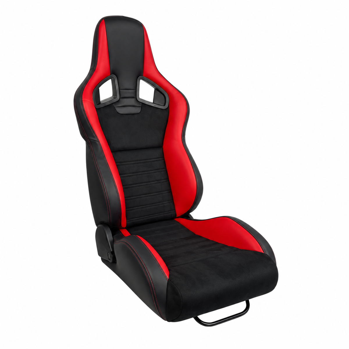 Bucket Seat Reclinable - Premium Style Black/Red