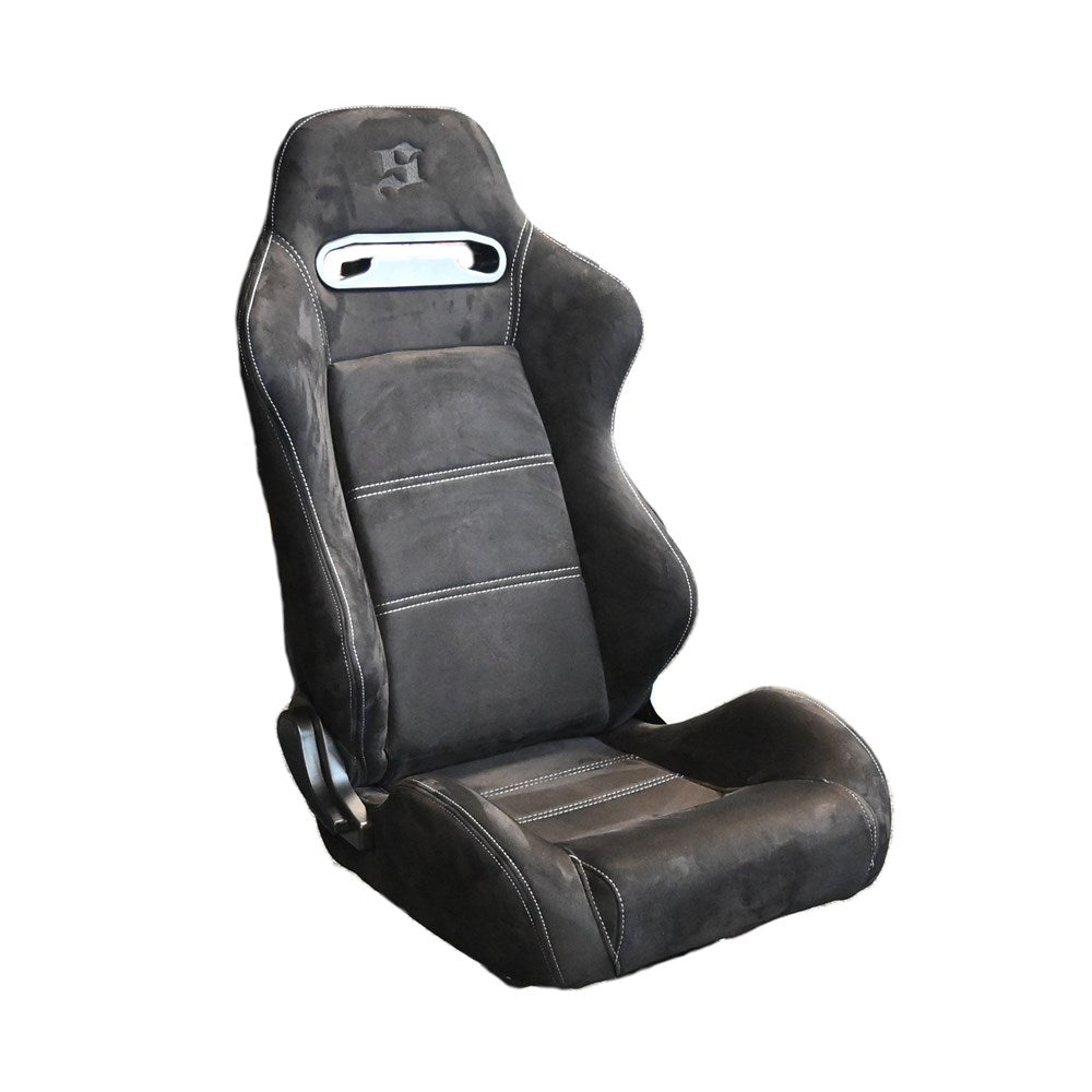 Bucket Seat Reclinable - Black Suede