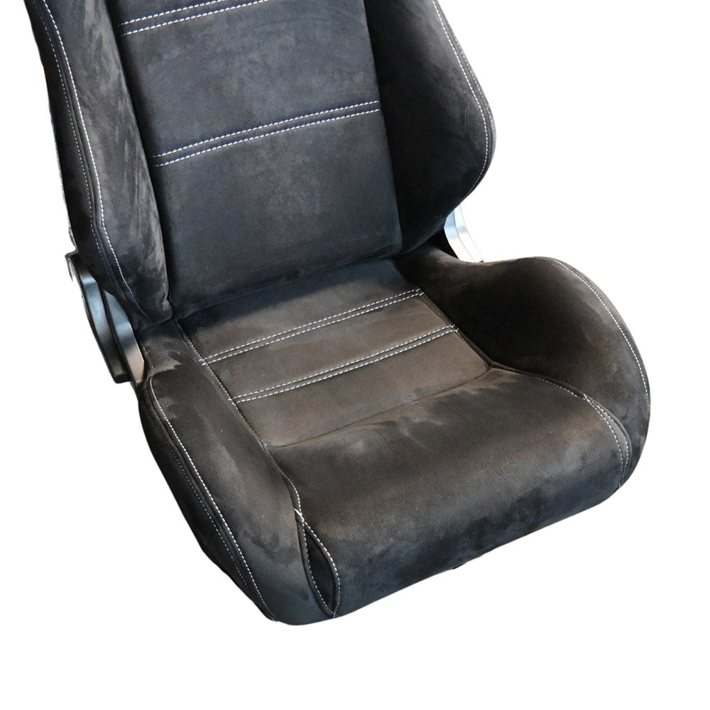 Bucket Seat Reclinable - Black Suede