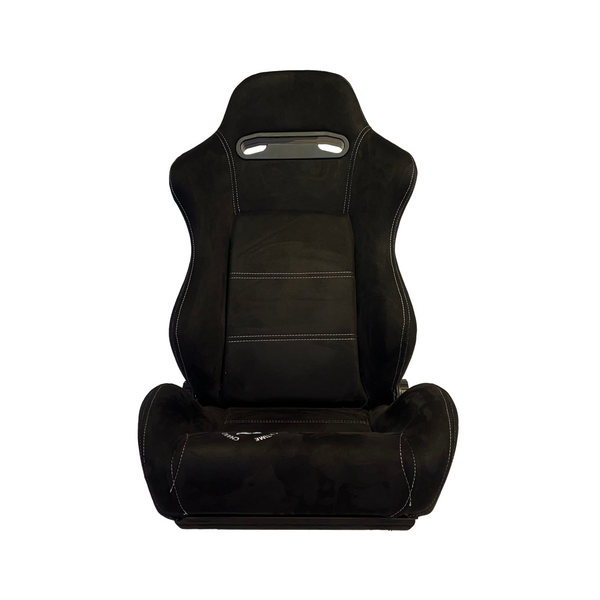 Bucket Seat Reclinable - Black Suede