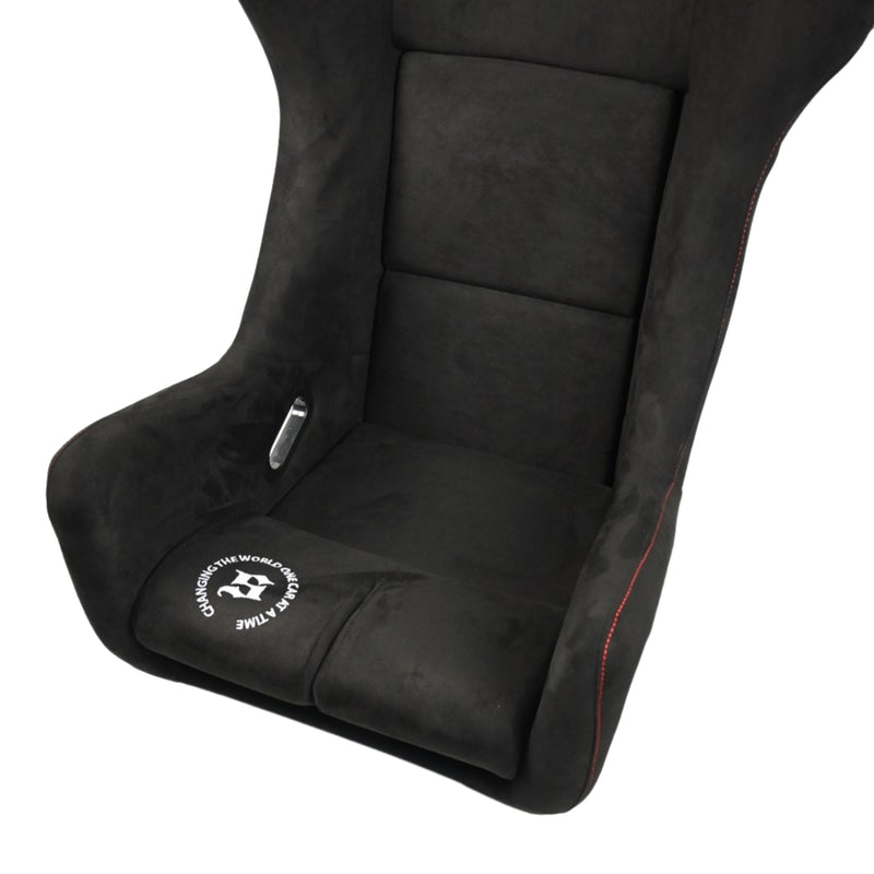 Bucket Seat - Black with Red Stitching Suede (Pro Style)