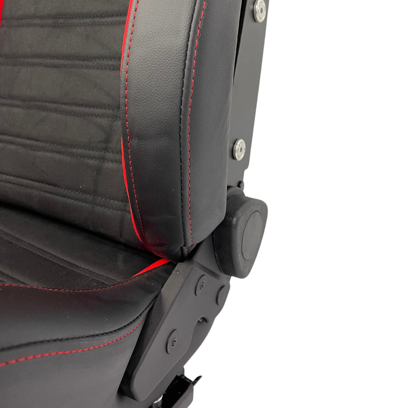 Bucket Seat Reclinable - Premium Style Black/Red