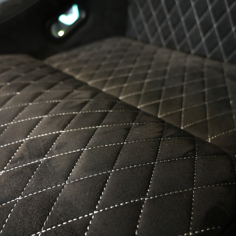 Bucket Seat Fixed - Pro Suede Checker Black, red glitter back