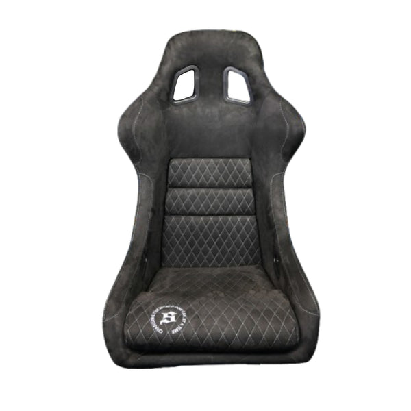 Bucket Seat Fixed - Pro Suede Checker Black, red glitter back