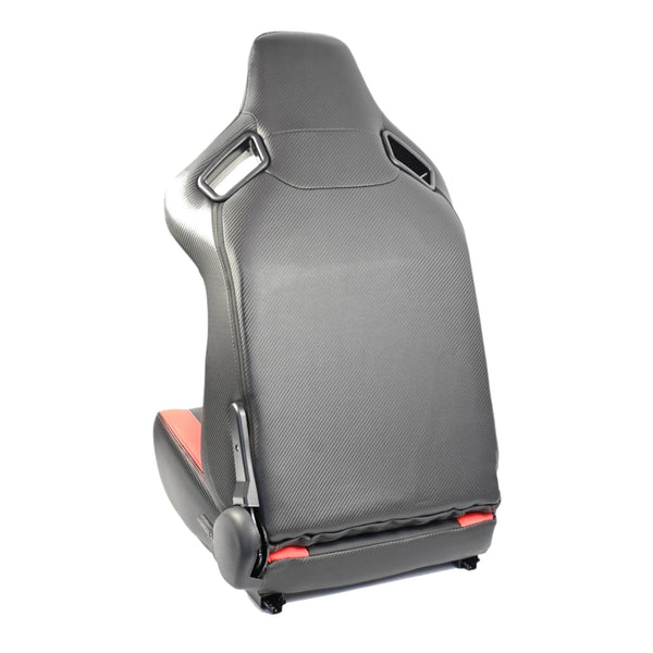 Bucket Seat Reclinable - Sport Style Black/Red