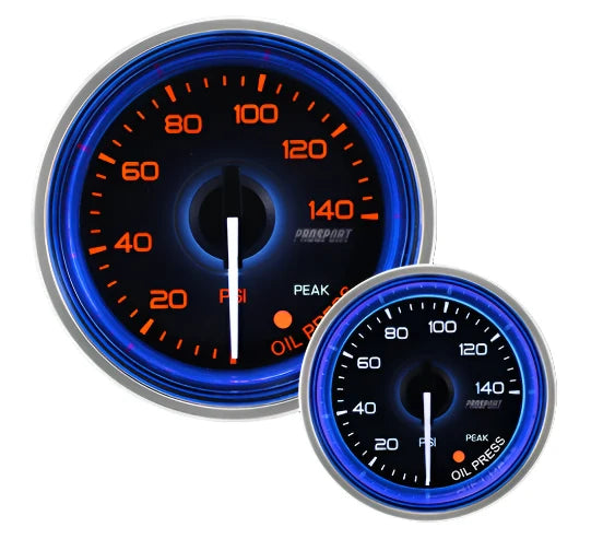 Prosport Oil Pressure Gauge 52mm Crystal Blue Series