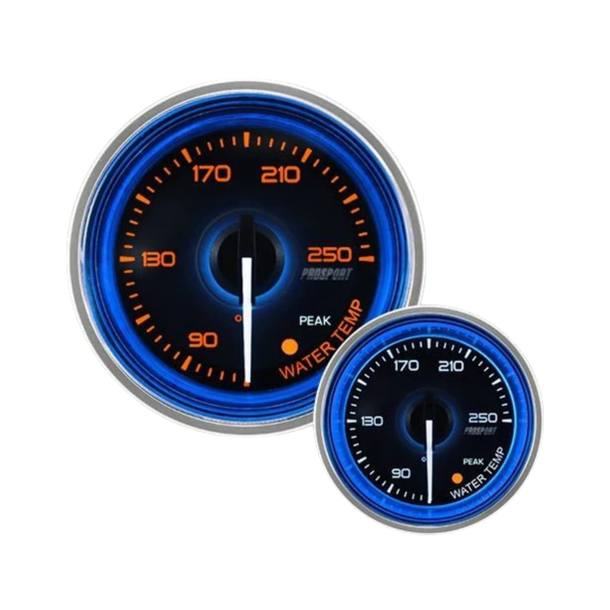 Prosport Water Temperature Gauge 52mm Crystal Blue Series