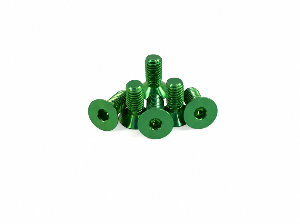 Steering Wheel Titanium Countersunk Bolt Green