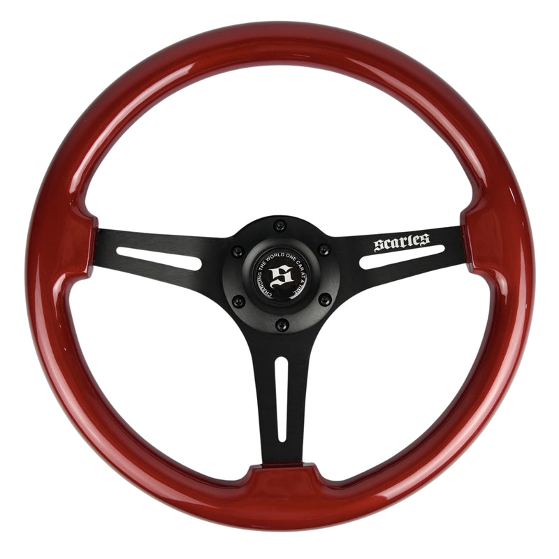 Scarles Red & Black Steering Wheel