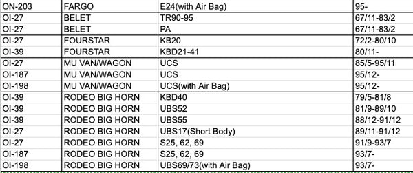 HKB Boss Kit Isuzu Wizard, Mu, Big Horn With Air Bag OI-198