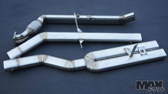 PSM TI BURNT TIP Oval Exhaust System for S13 with t25 or t28 turbo (Order in)