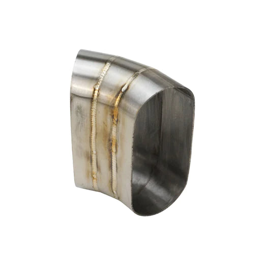 PROFLOW PIE CUT WELDED OVAL TUBE VERTICAL 304 STAINLESS STEEL, 3.5 IN. 45 DEG