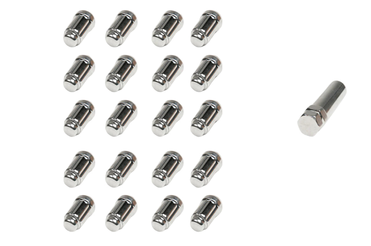 6 Spline Chrome Wheel Nuts 12x1.25 20pc Set (5 STUD)