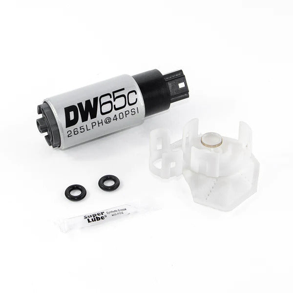 DW EVO X 265lph compact fuel pump w/ 9-1026 install kit
